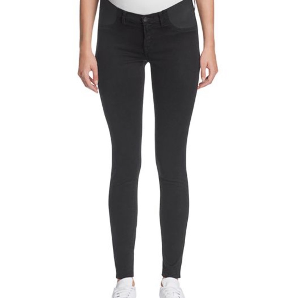 J Brand Super Skinny Black Maternity Jeans 27